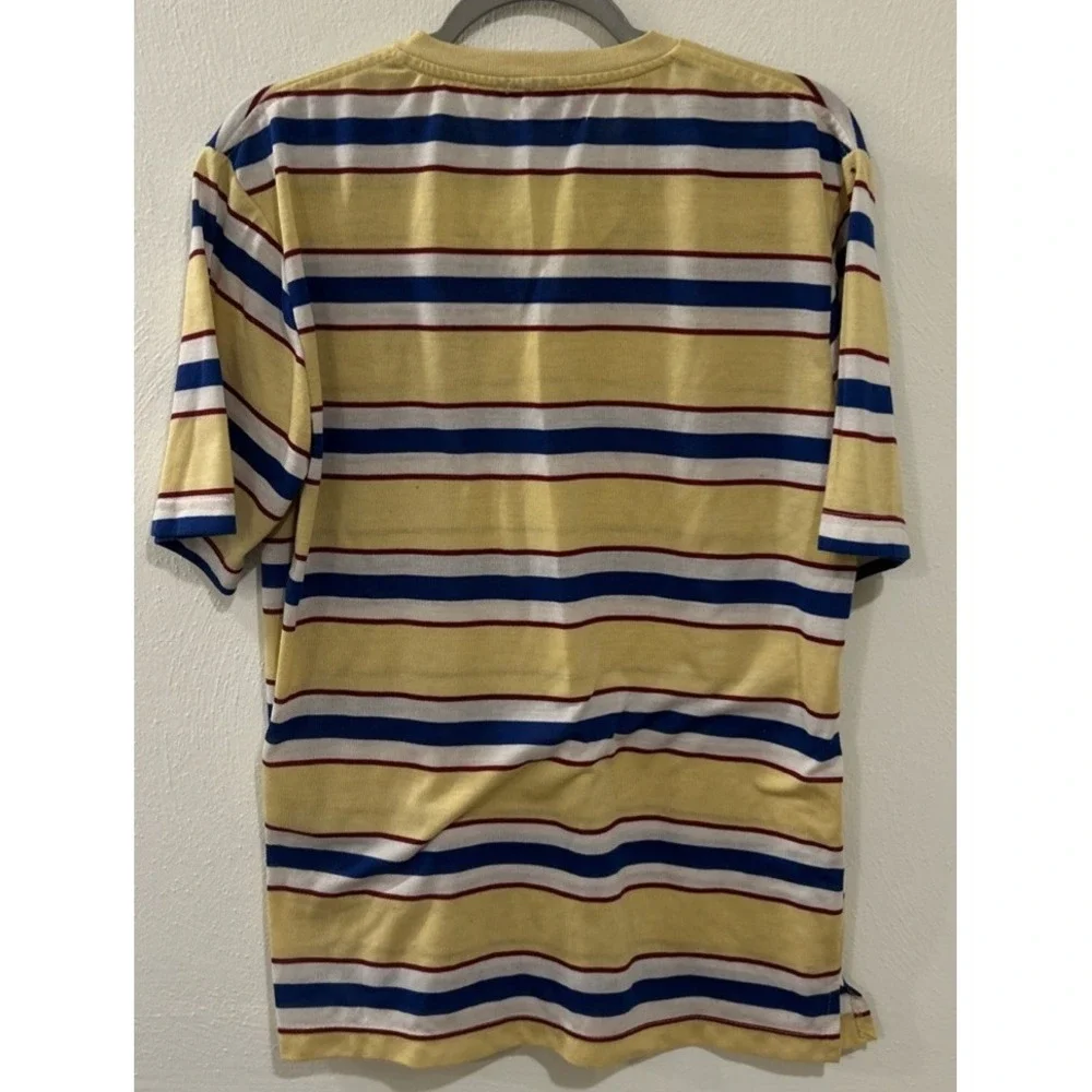 True Religion Sportswear‎ California Style Large Mens Yellow White Blue Striped